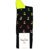 Happy Socks - Palm Sock - Zwart - Unisex - 1 Paar Sokken