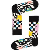 Happy Socks Under The Sea Sock, zwart met wit waterballet met kleur