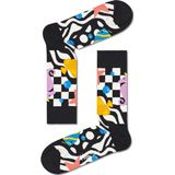 Happy Socks Under The Sea Sock, zwart met wit waterballet met kleur