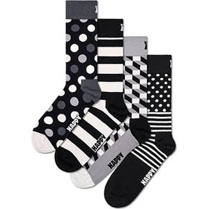 Happy Socks Classic Black & White Socks Gift Set (4-pack) - Unisex - Maat: 36-40