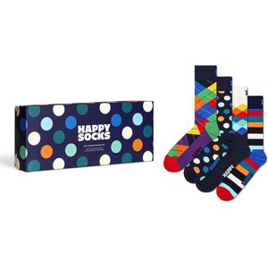 Happy Socks - Stripe & Dots - Giftbox - 4 Paar - Kleurige Sokken