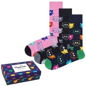 Happy Socks Mixed Cat Socks Gift Set (3-pack) - Unisex
