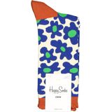 Happy Socks - Flower Shot Sock - Wit - Unisex