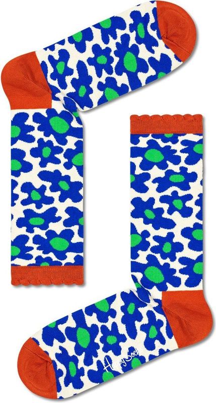 Happy Socks - Flower Shot Sock - Wit - Unisex