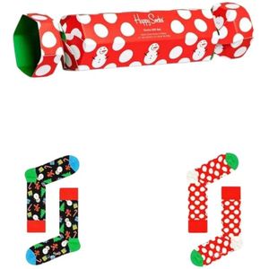 Happy Socks - 2-Pack Big Dot Snowman Gift Set - Rode Huissokken