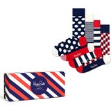 Happy Socks - Stripe & Dots - Giftbox - 4 Paar - Kleurige Sokken
