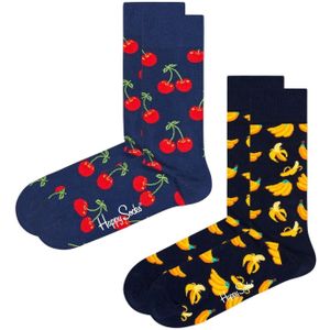 Happy Socks Sokken Met Print Kersen Bananen 2-Pack