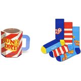 Happy Socks - 3-Pack Vaderdag Sokken Giftset - Kleurrijk Design