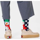 Happy Socks - Jumbo Snowman Sock - Unisex Sokken - Multicolor - Natuurlijke Materialen