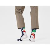 Happy Socks - Jumbo Snowman Sock - Unisex Sokken - Multicolor - Natuurlijke Materialen