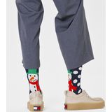 Happy Socks - Jumbo Snowman Sock - Unisex Sokken - Multicolor - Natuurlijke Materialen