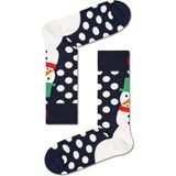 Happy Socks - Jumbo Snowman Sock - Unisex Sokken - Multicolor - Natuurlijke Materialen