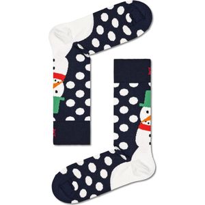 Happy Socks - Jumbo Snowman Sock - Unisex Sokken - Multicolor - Natuurlijke Materialen