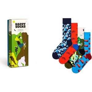 Happy Socks - Out And About - Sokken - Unisex - 4-pack - Cadeauverpakking