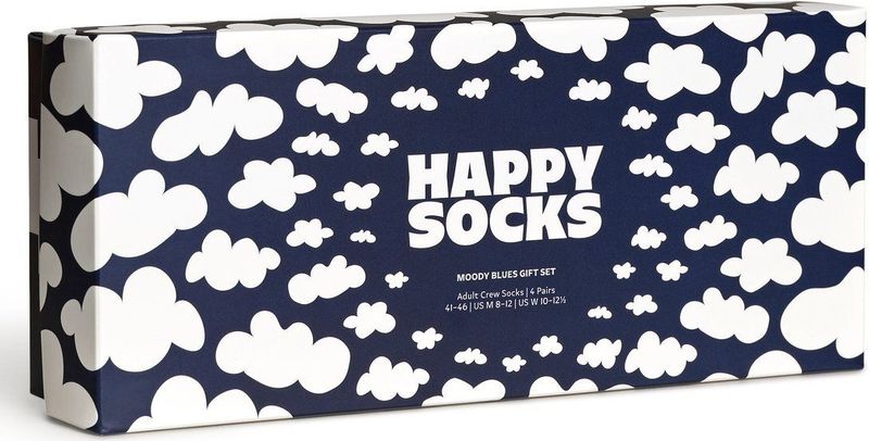 Happy Socks - Moody Blues - Sokken - 4 Paren - Kleur: Blauw