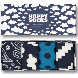 Happy Socks - Moody Blues - Sokken - 4 Paren - Kleur: Blauw