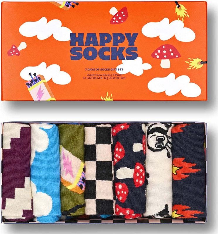 Happy Socks - A Wild Week Socks Gift Set - Unisex Sokken - 7-pack - Cadeauverpakking