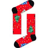 Happy Socks - Happy Holidays - Kerstsokken - Rood en Blauw - 2-Pack