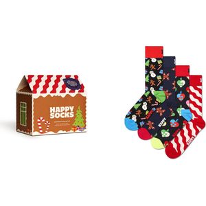 Happy Socks - 4-Pack Gingerbread House Socks Gift Set mt 36-40
