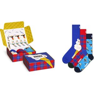 Sokken - Rood-Blauw - Katoen - Set Van Twee Designs