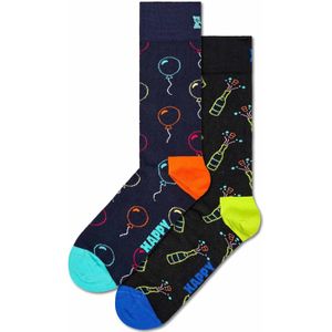 Happy Socks - Giftbox 2-pack - Sokken - Blauw & Zwart - Unisex