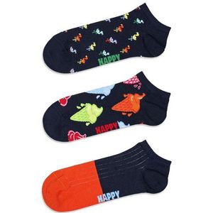 Happy Socks unisex 3P sneakersokken navy blauw