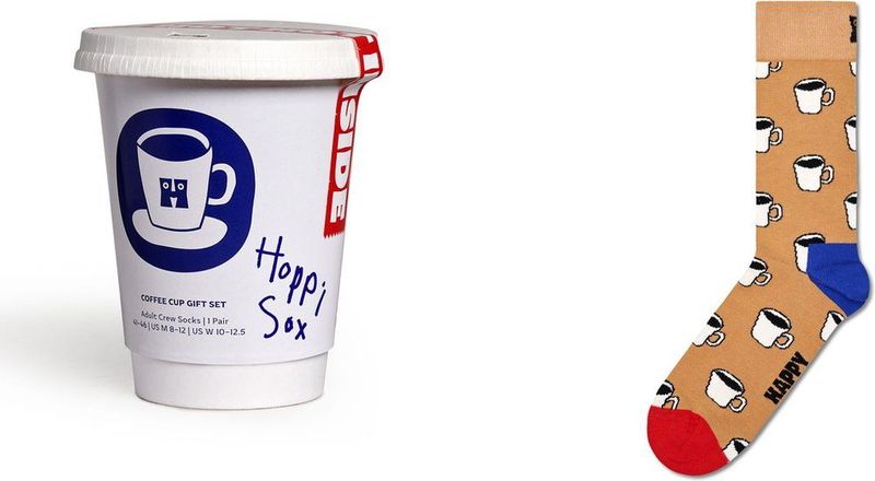 Happy Socks - 1-Pack Coffee Cup Gift Set - Beige - Sokken