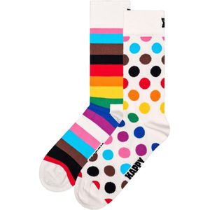 Happy Socks - Pride - Huissokken - Wit - Set van 2 stuks