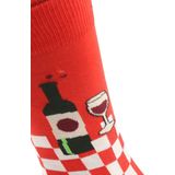 Happy Socks - Wine And Dine - Huissokken - Rood