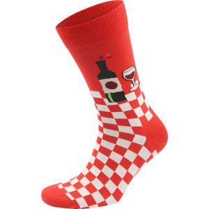 Happy Socks - Wine And Dine - Huissokken - Rood