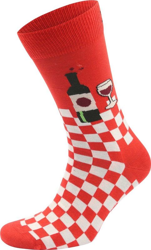Happy Socks - Wine And Dine - Huissokken - Rood