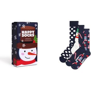 Happy Socks giftbox 3P sokken holiday navy blauw - 41-46