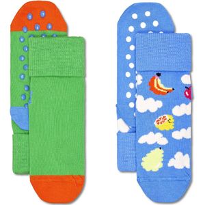 Happy Socks kids antislip 2-pack sokken cloudy fruit multi unisex