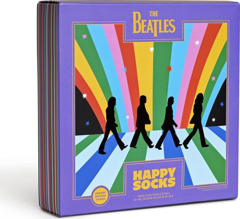 Happy Socks - 3 Pack Beatles Sokken in Cadeaubox voor Fans