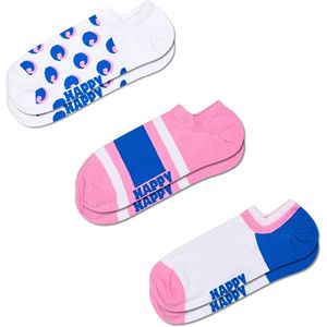 Happy Socks sokken 3-pack footies wave dot multi unisex