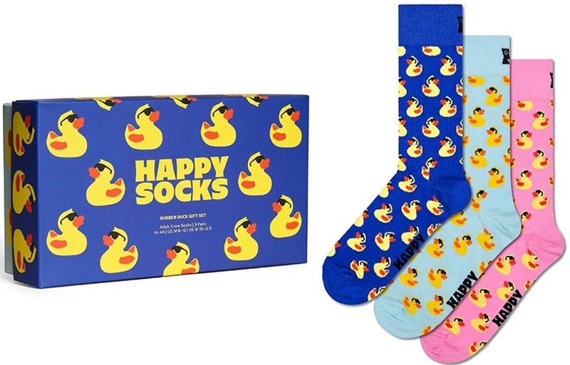 Happy Socks - 3-Pack Eendsokken - Multicolor - Katoenmix