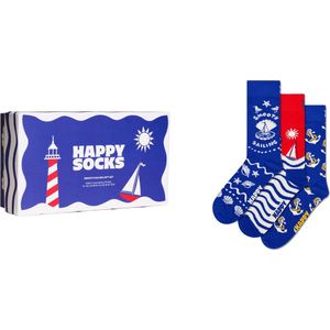 Happy Socks - Huissokken - Marine - Verstevigd - 3-Pack