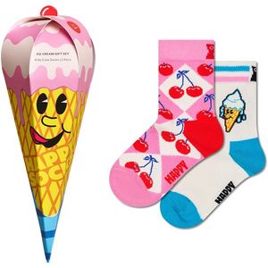 Happy Socks - Kids Giftbox 2-pack - Sokken - Multi - Eten en Drinken Print