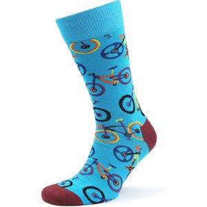 Happy Socks - Sokken Mountain Bike - Blauw - Halfhoge Sokken