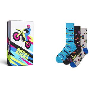 Happy Socks - 3-Pack Fast Sports Gift Set - Grijs - Huissokken