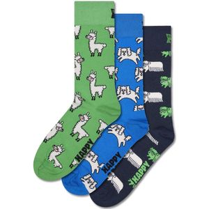 Happy Socks - 3-Pack Animals Gift Set - Huissokken - Groen - Unisex