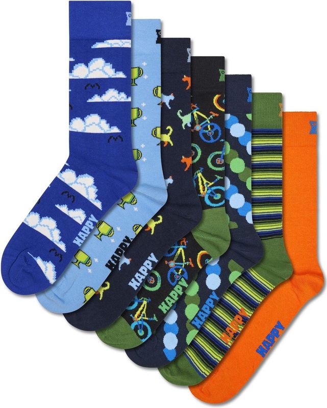 Happy Socks - Seven Days Gift Set - Crewsokken - 7 Paren