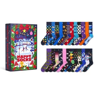 Happy Socks - Adventkalender - Cadeauset - Uniseks - 24 Paar Sokken