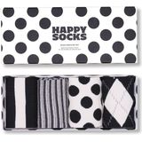 Happy Socks - 4-Pack Black And Whites Gift Set - Sokken - Wit - Unisex