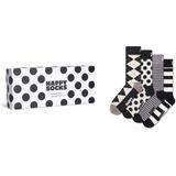 Happy Socks - 4-Pack Black And Whites Gift Set - Sokken - Wit - Unisex