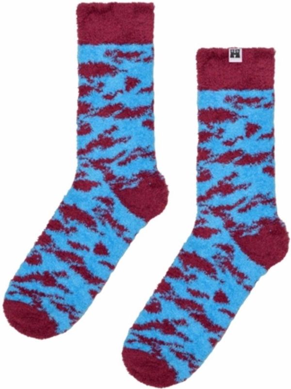 Happy Socks - Fluffy Zebra - Huissokken - Dark Red