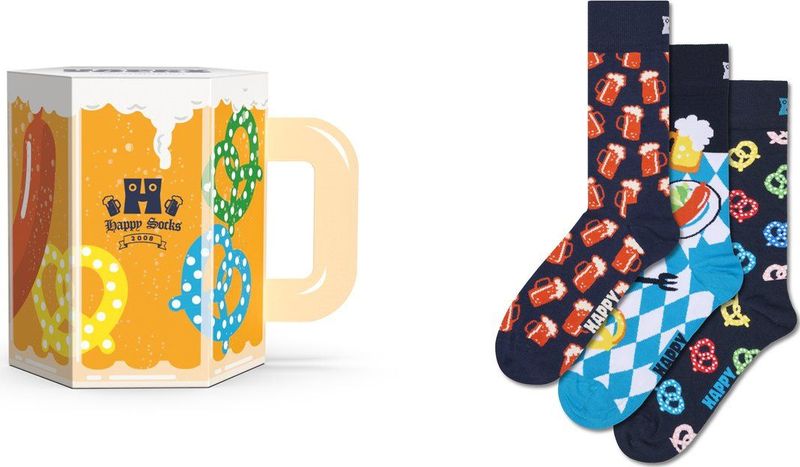 Happy Socks - 3-Pack Beer Glass Socks Gift Set
