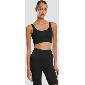 Aim'n - Sport Bh - Zwart - Bustier - Uitneembare Cups - Zonder Beugel