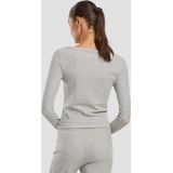 Aim'n - Ease - Sport T-shirt - Lichtgrijs Melange - Lange Mouwen