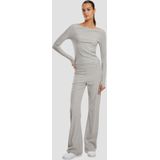 Aim'n - Ease - Sport T-shirt - Lichtgrijs Melange - Lange Mouwen